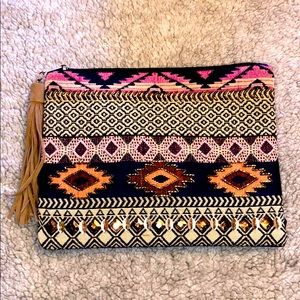 One of a kind hand woven clutch